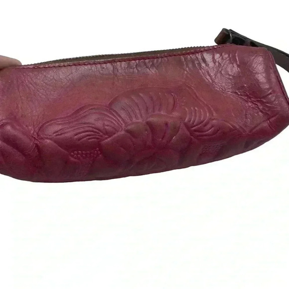 Patricia Nash leather embossed cosmetic jewelry travel pouch case - Picture 3 of 6